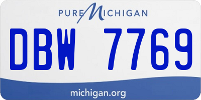 MI license plate DBW7769