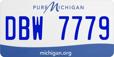 MI license plate DBW7779