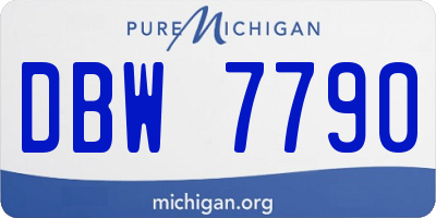 MI license plate DBW7790
