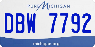 MI license plate DBW7792