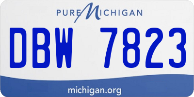 MI license plate DBW7823