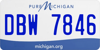MI license plate DBW7846