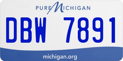 MI license plate DBW7891