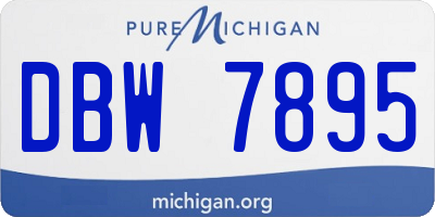 MI license plate DBW7895