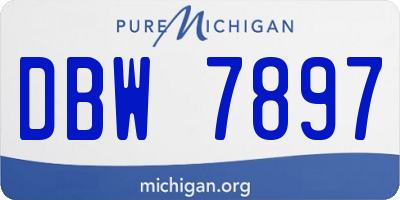 MI license plate DBW7897