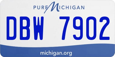 MI license plate DBW7902