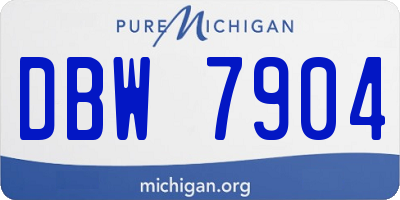 MI license plate DBW7904