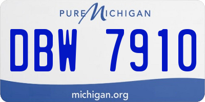 MI license plate DBW7910