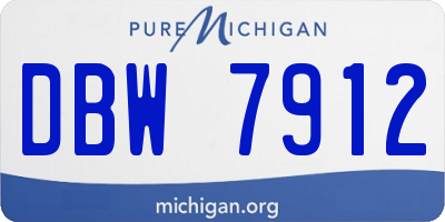 MI license plate DBW7912