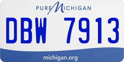 MI license plate DBW7913