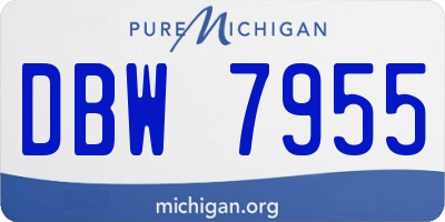 MI license plate DBW7955