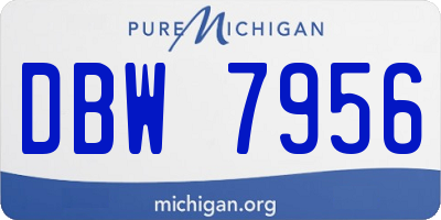 MI license plate DBW7956