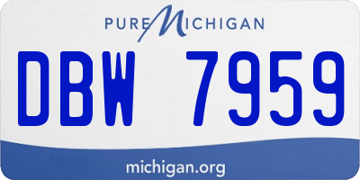 MI license plate DBW7959