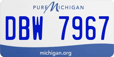 MI license plate DBW7967