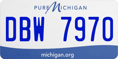 MI license plate DBW7970