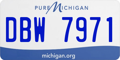 MI license plate DBW7971