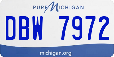 MI license plate DBW7972