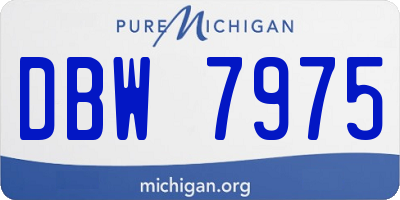 MI license plate DBW7975