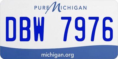 MI license plate DBW7976