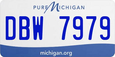 MI license plate DBW7979