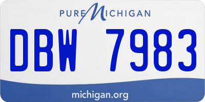 MI license plate DBW7983