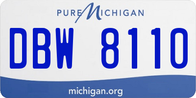MI license plate DBW8110