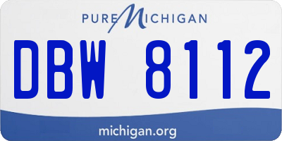 MI license plate DBW8112