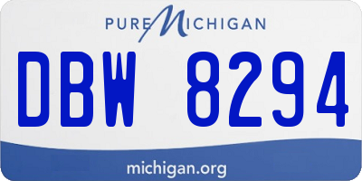 MI license plate DBW8294