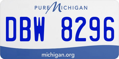 MI license plate DBW8296