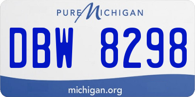 MI license plate DBW8298