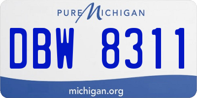 MI license plate DBW8311