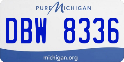 MI license plate DBW8336