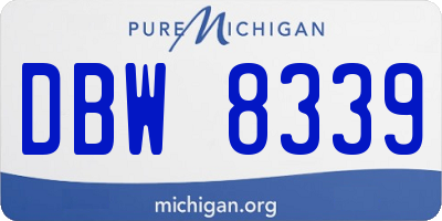 MI license plate DBW8339