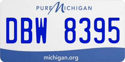 MI license plate DBW8395