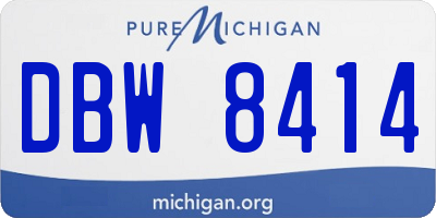 MI license plate DBW8414