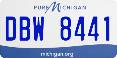 MI license plate DBW8441