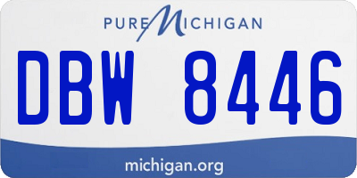 MI license plate DBW8446