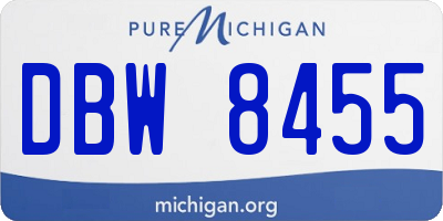 MI license plate DBW8455