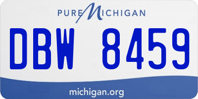 MI license plate DBW8459