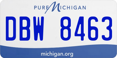 MI license plate DBW8463
