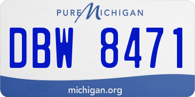 MI license plate DBW8471