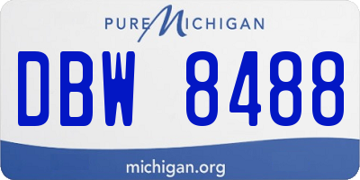 MI license plate DBW8488