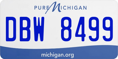 MI license plate DBW8499