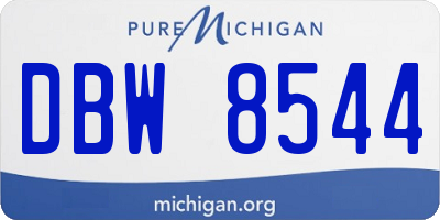 MI license plate DBW8544