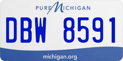 MI license plate DBW8591