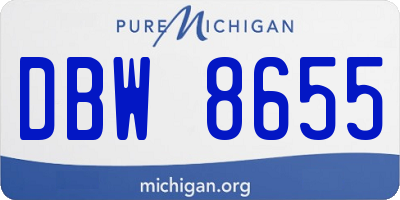 MI license plate DBW8655