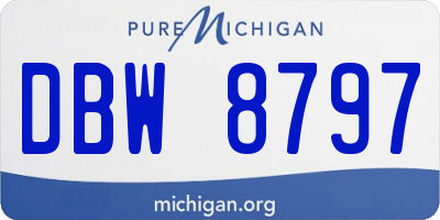 MI license plate DBW8797