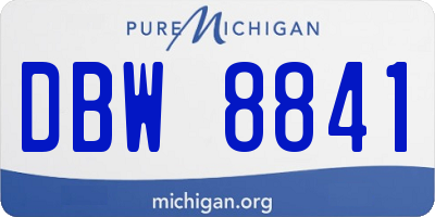 MI license plate DBW8841
