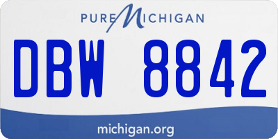 MI license plate DBW8842