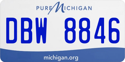 MI license plate DBW8846